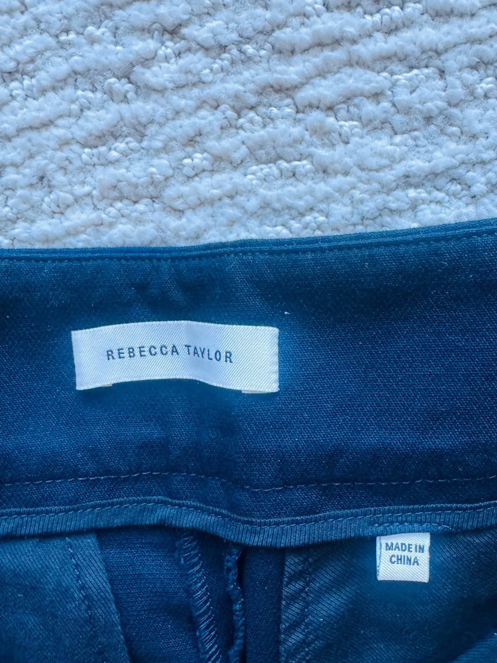 Rebecca Taylor Navy High-Waist Tailored Shorts never worn size Large
